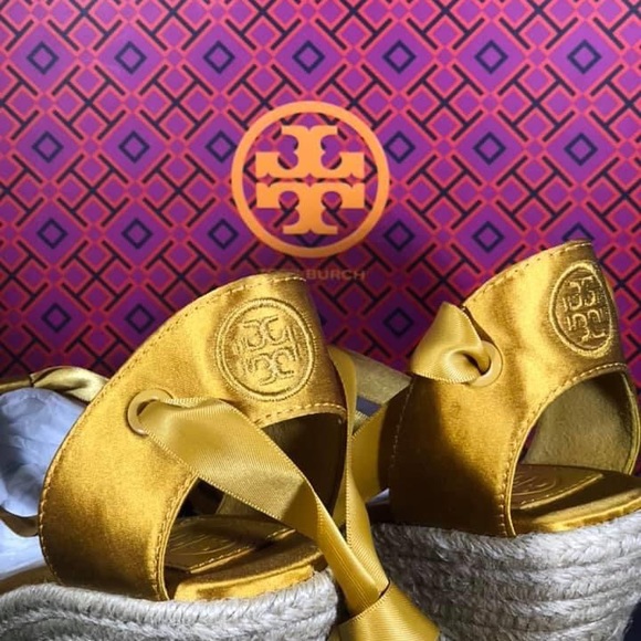 Tory Burch Elisa Wedge Espadrille-Satin - Picture 4 of 8